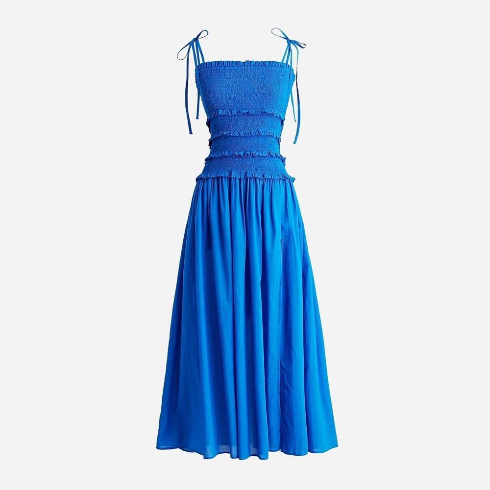 NWT J.Crew smocked maxi dress